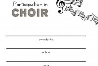 Free Choir Certificate Of Participation Templates  Pdf  Free with Choir Certificate Template