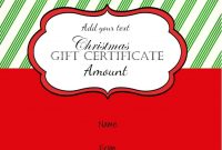 Free Christmas Gift Certificate Template  Customize Online  Download regarding Christmas Gift Certificate Template Free Download