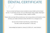 Free Dental Medical Certificate Sample  Psg  Free Dental Dental for Fake Medical Certificate Template Download