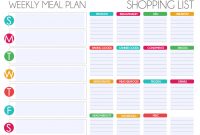 Free Editable Menu Plan And Grocery List  Organization  Meal Plan regarding Menu Planner With Grocery List Template