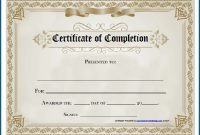 Free Editable Printable Certificate Of Completion regarding Certificate Of Completion Template Free Printable
