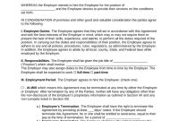 Free Employment Contract Agreement  Pdf  Word  Eforms – Free in Free Newspaper Advertising Contract Template