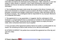 Free Film Movie Nondisclosure Agreement Nda Template  Pdf  Word in Tv Show Sponsorship Agreement Template