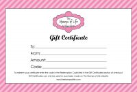 Free Free Gift Certificate Templates  Word Excel Formats intended for Pink Gift Certificate Template