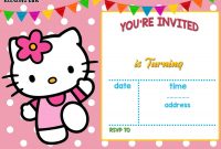 Free Hello Kitty Invitation  Free Printable Birthday Invitation throughout Hello Kitty Birthday Card Template Free