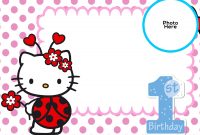 Free Hello Kitty St Birthday Invitation  Free Printable inside Hello Kitty Birthday Card Template Free