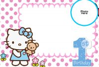 Free Hello Kitty St Birthday Invitation  Mickey  St Birthday regarding Hello Kitty Birthday Banner Template Free