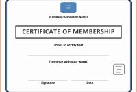 Free Membership Certificate Template  Andrew Gunsberg within Llc Membership Certificate Template