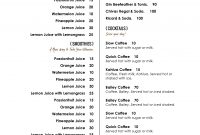 Free Menu Templates For Microsoft Word  Chart And Printable World regarding Cocktail Menu Template Word Free