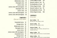 Free Menu Templates For Word Microsoft Oloschurchtp Com Template throughout Cocktail Menu Template Word Free