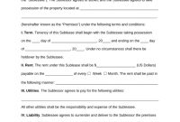 Free New York Sublease Agreement Template  Pdf  Word  Eforms throughout Handover Agreement Template