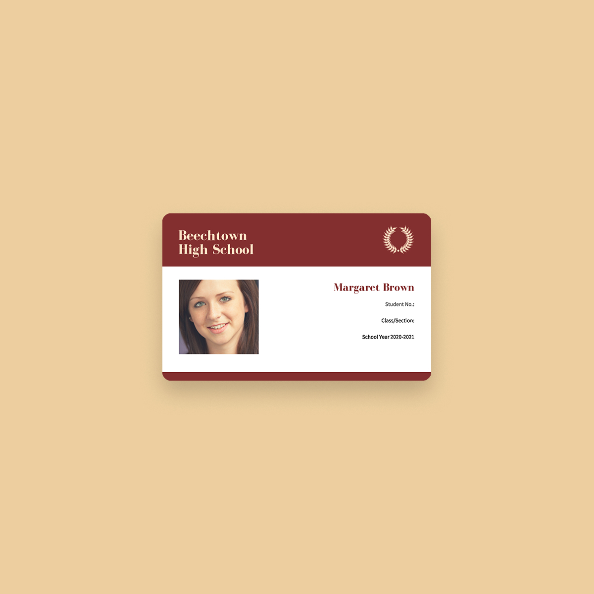 Free Online Id Maker Design A Custom Id In Canva for High School Id Card Template