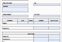Free Pay Stub Template Download Wonderfully  Free Blank Pay Stub for Blank Pay Stub Template Word