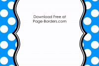 Free Polka Dot Borders  Fonts  Border Templates Borders For Paper throughout Free Label Border Templates