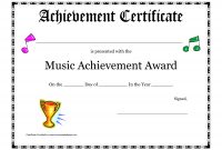 Free Printable Achievement Award Certificate Template  Recitals in Choir Certificate Template