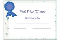 Free Printable Award Certificate Template  Free Printable First for First Place Award Certificate Template