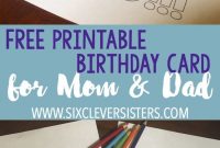 Free Printable Birthday Cards To Color  Dad Card  Dad Birthday intended for Mom Birthday Card Template