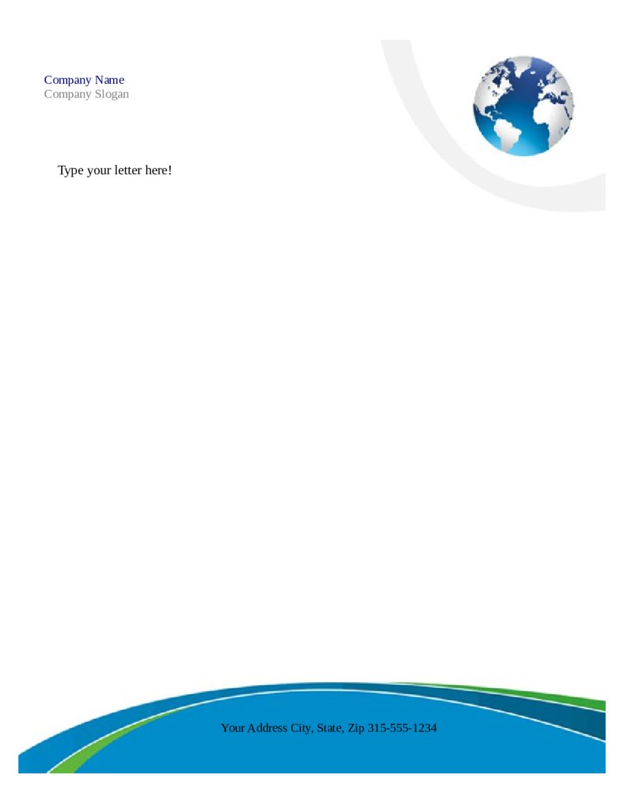 Free Printable Business Letterhead Templates Microsoft Word throughout Word Stationery Template Free