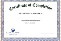 Free Printable Certificate Templates Of Completion Template throughout Pages Certificate Templates