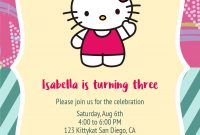 Free Printable Hello Kitty Birthday Invitation Card Template intended for Hello Kitty Birthday Card Template Free