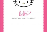Free Printable Hello Kitty Birthday Invitations – Bagvania Free for Hello Kitty Birthday Card Template Free