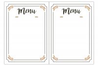 Free Printable Menu Template Templates For Kids New Awesome with regard to Menu Template Free Printable