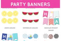 Free Printable Party Banners From Chicfetti  בר מצוה  Free regarding Free Printable Party Banner Templates