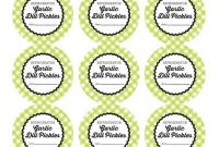 Free Printable Refrigerator Garlic Dill Pickles Canning Labels within Canning Labels Template Free