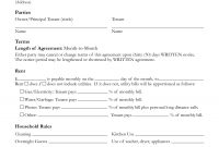Free Printable Rental Lease Agreement Form Template  Bagnas throughout Music Equipment Rental Agreement Template