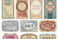Free Printable Vintage Labels For Jars And Canisters To Organize with regard to Templates For Labels For Jars
