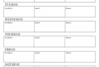 Free Printable Weekly Meal Plan Template  Paper Trail Design with regard to Blank Meal Plan Template