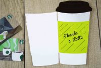 Free Printables "thanks A Latte" Cutout Gift Card Holder  Gcg throughout Thanks A Latte Card Template