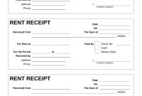 Free Rent Receipt Template  Pdf  Word  Eforms – Free Fillable Forms in Invoice Template For Rent