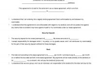 Free Roommate Agreement Templates  Forms Word Pdf in House And Flat Share Agreement Contract Template