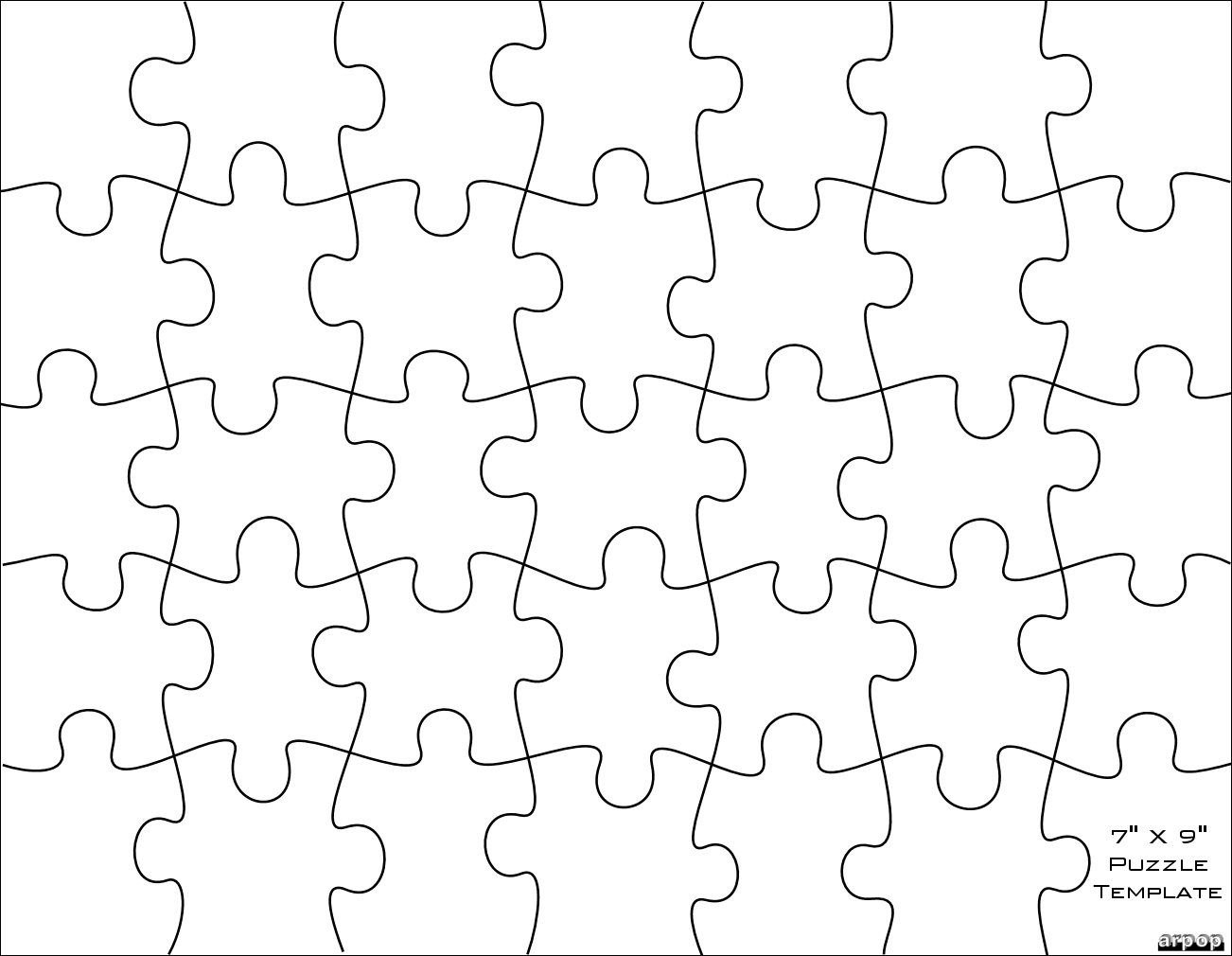 Free Scroll Saw Patternsarpop Jigsaw Puzzle Templates  School for Jigsaw Puzzle Template For Word