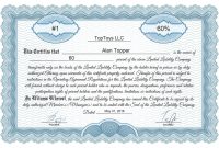 Free Stock Certificate Online Generator within Llc Membership Certificate Template