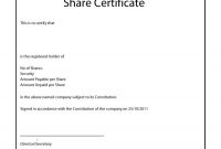 Free Stock Certificate Templates Word Pdf ᐅ Template Lab with Template For Share Certificate