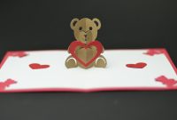 Free Valentines Day Pop Up Card Templates Teddy Bear Pop Up Card pertaining to Teddy Bear Pop Up Card Template Free