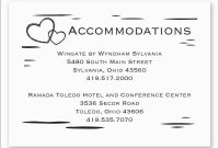 Free Wedding Accommodation Card Template Amazing Wedding Ac inside Wedding Hotel Information Card Template