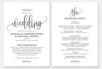Free Wedding Program Templates Word Template Stunning Ideas with Free Printable Wedding Program Templates Word