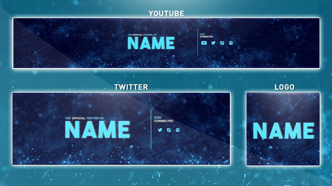 Free Youtube Banner Template  Photoshop Banner  Logo  Twitter throughout Banner Template For Photoshop