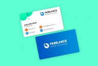 Freelancer Business Visiting Cards Design Template Psd with regard to Freelance Business Card Template