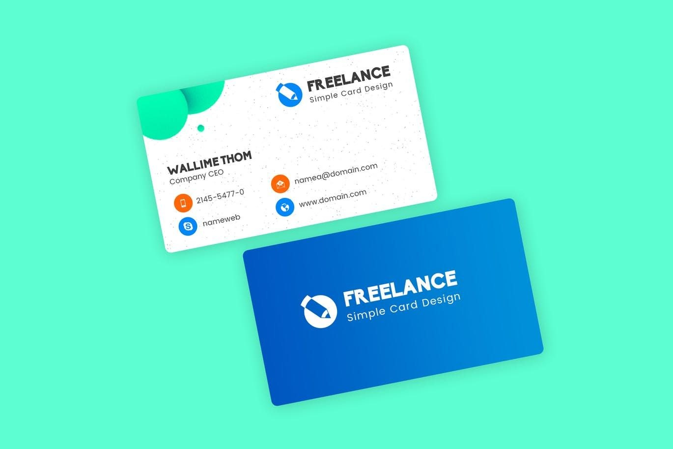 Freelancer Business Visiting Cards Design Template Psd with regard to Freelance Business Card Template