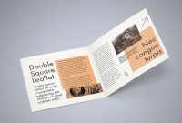 Freesquarebifoldbrochuremockuppsdfile  Bi Fold Brochures in 2 Fold Brochure Template Psd