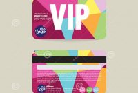 Front And Back Vip Member Card Template Stock Vector  Illustration inside Membership Card Template Free