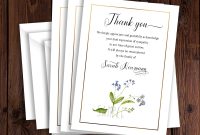 Funeral Thank You Card Template Sympathy Acknowledgement Card for Sympathy Thank You Card Template