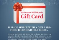 Gift Card  New  Used Honda Dealer  Richmond Hill in Automotive Gift Certificate Template