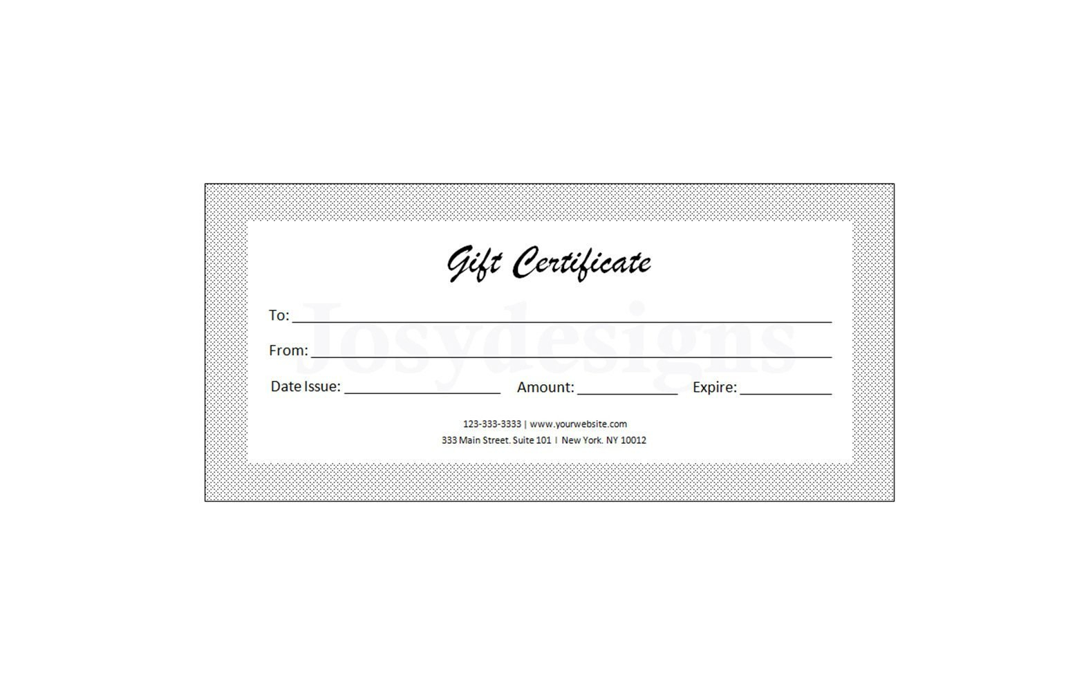 Gift Certificate Template Printable Editable Custom Gift  Etsy pertaining to Custom Gift Certificate Template
