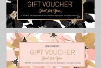 Gift Premium Certificate Gift Card Gift Voucher Coupon Template pertaining to Black And White Gift Certificate Template Free