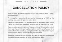 Glasgow's Best Luxury Nail Bar  Nailco Nailbar intended for Salon Cancellation Policy Template